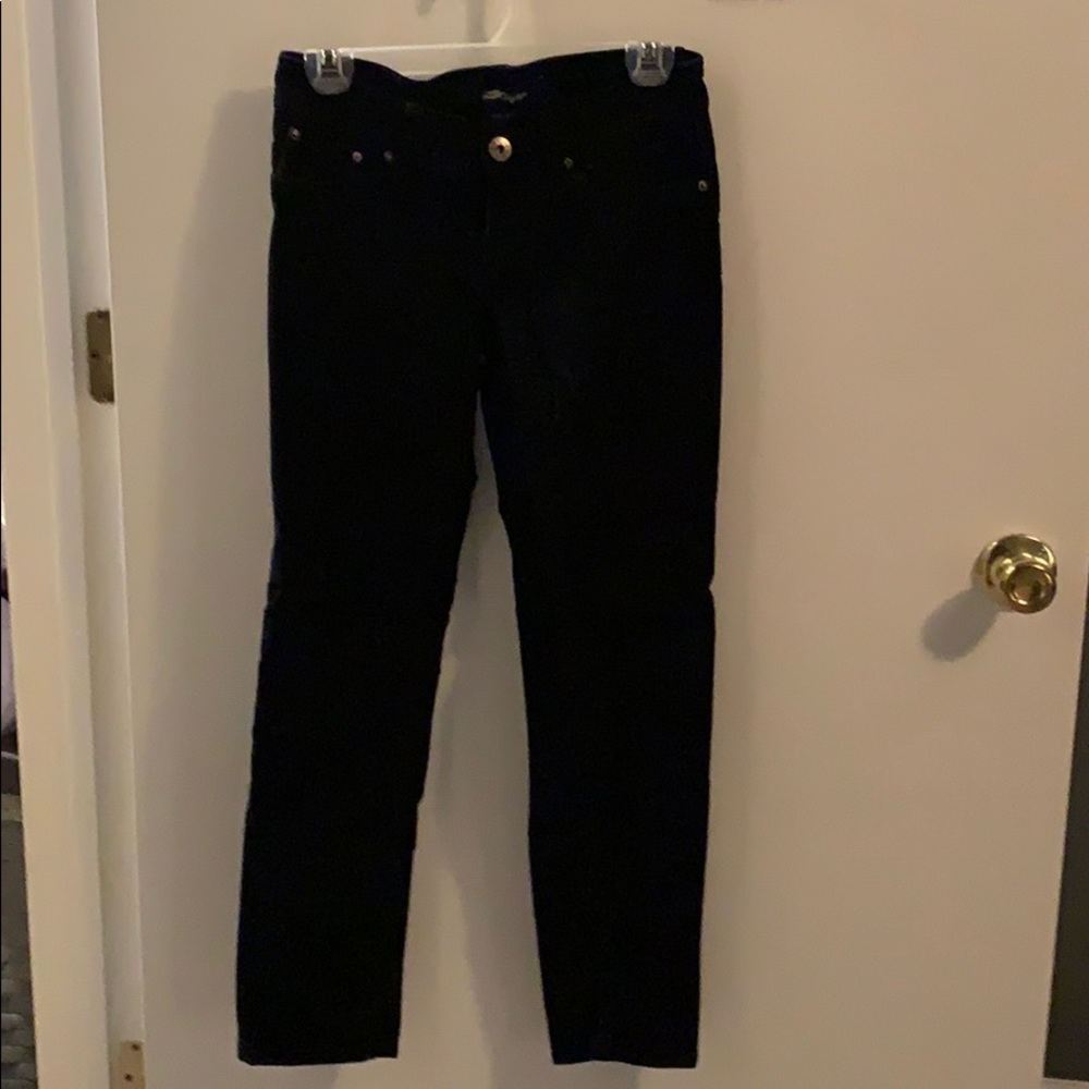 Black velvet pants